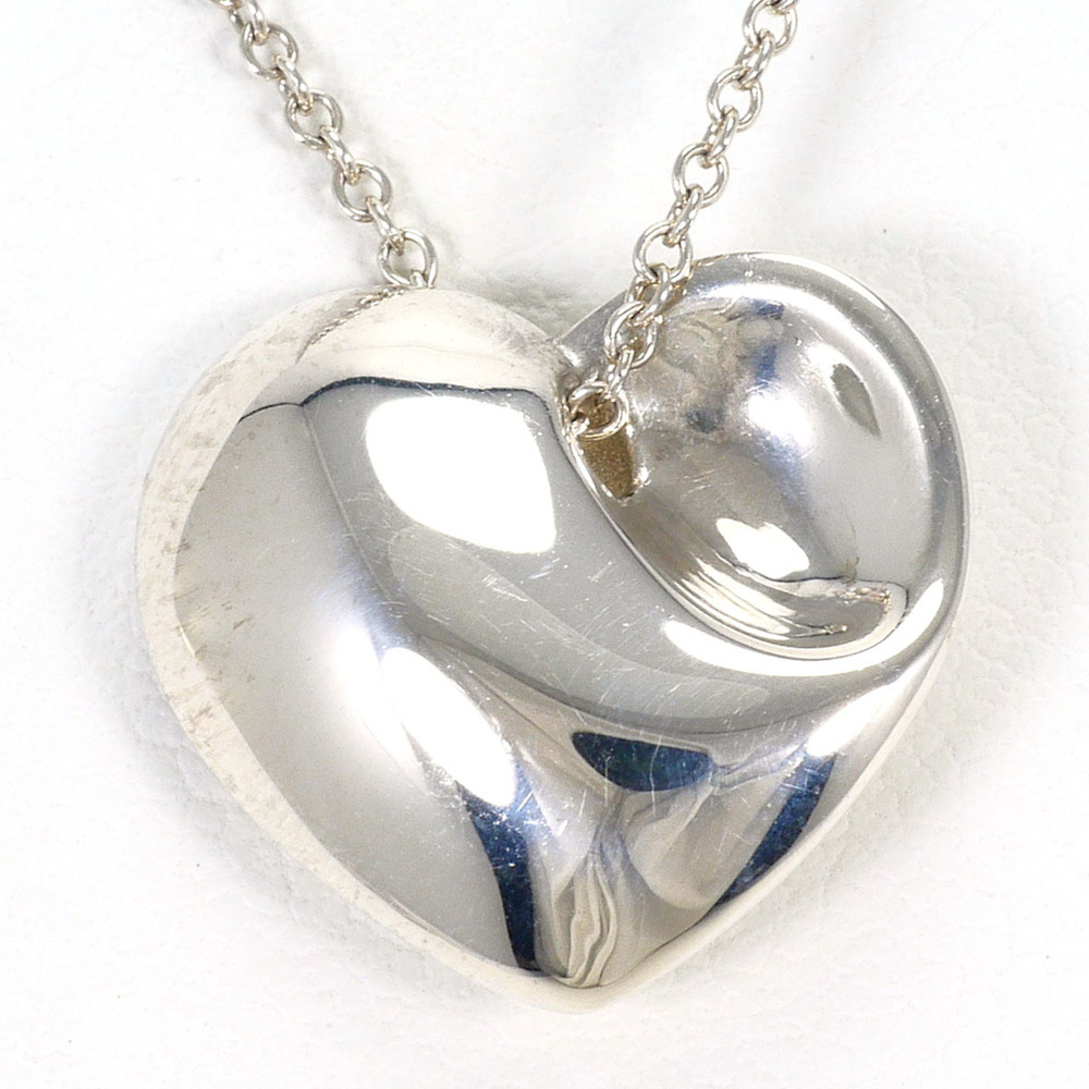 Tiffany & Co. Fold Heart Silver Necklace, Total Weight 5.6g, 40cm, Jewelry